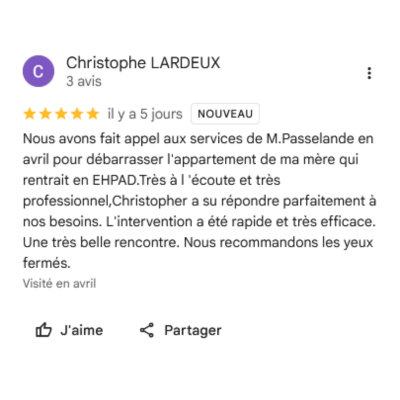 debarras apres deces bauge